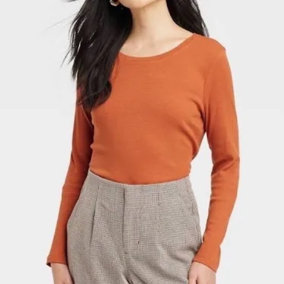 A New Day Orange ribbed long sleeve - Picture 4 of 4